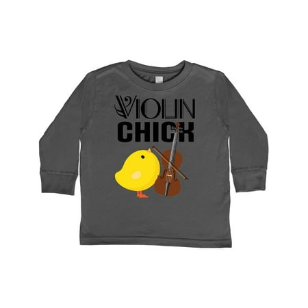 

Inktastic Violin Chick Violinist Music Gift Gift Toddler Toddler Girl Long Sleeve T-Shirt