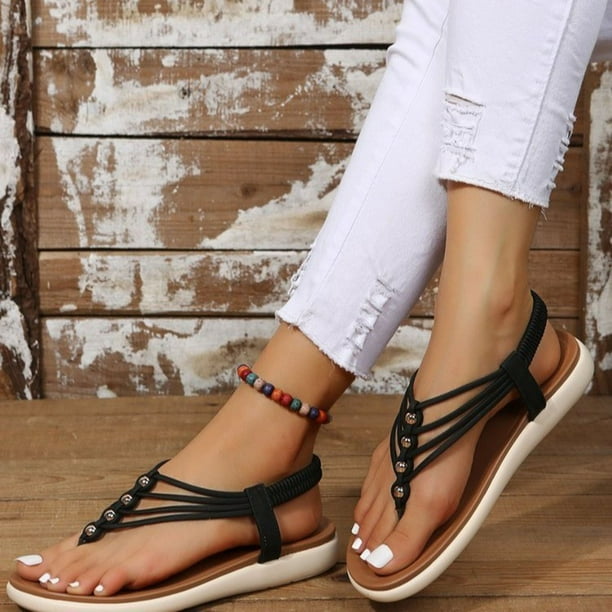 Yoga Sandals Women's Sandals Flat Summer Shoes Thong Bohemian Casual Dressy  Sandals For Women Comfort Dress Sandals on Clearance 
