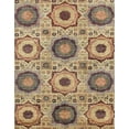 thumbnail image 1 of Ahgly Company Machine Washable Indoor Rectangle Abstract Fall Leaf Brown Green Area Rugs, 2' x 5', 1 of 7