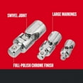 thumbnail image 3 of BLACK+DECKER CMMT99277, Chrome Finish Universal Joint Socket Wrench & Set, 3 Pieces, 3 of 4