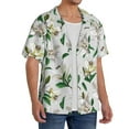 thumbnail image 4 of Wukai Lilies Flowers Men's Casual Short-Sleeve Button Down Shirt - Lightweight Summer Dress Shirt for Daily Wear-3X-Large, 4 of 7