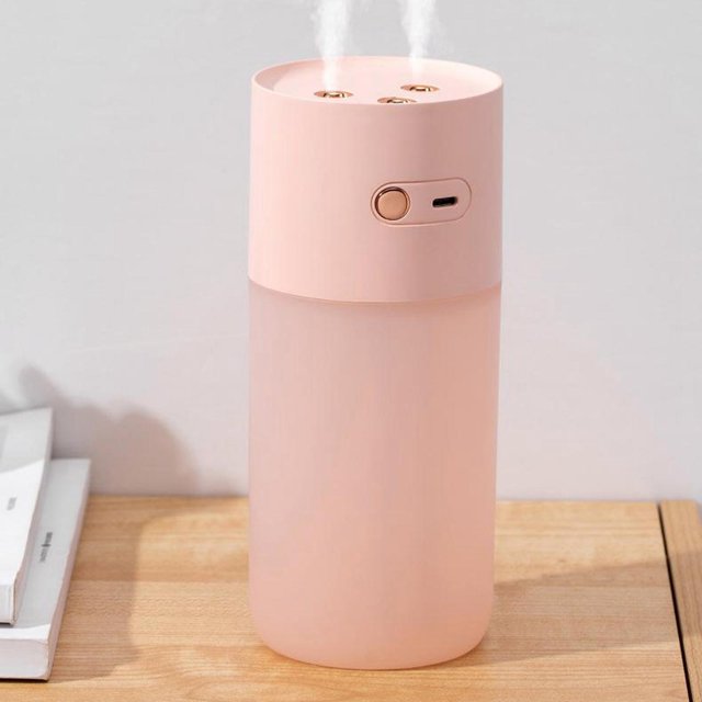 Humidificaes de niebla fría para habitación de bebés, oficina en hogar de escritorio, Humidifica sónico pequeño y silencioso para de Reca rosa perfecl Humidificadores portátiles