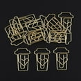 thumbnail image 2 of AMLESO 12pcs Gold Plated Cup Shaped Paper Clips Funny Stationery Bookmark Marking, 2 of 8