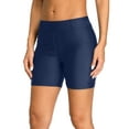 thumbnail image 1 of Alove Women's Solid Stretchy Swim Shorts With Pocket High Rise Swimsuit Trunk, 1 of 8