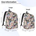 thumbnail image 2 of Bingfone Rose Flowers Print Canvas College Laptop Backpack, Large Capacity Lightweight College Bookbag Casual Daypack-Medium, 2 of 5