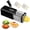 Black, variant on Electric Fry , 1/2 & 3/8 Inch Interchangeable Stainless Steel Automatic , Commercial & Household Slicer, Use for Potatoes Onion Cucumbers