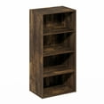 thumbnail image 5 of Furinno Basic 4-Tier Open Shelf Bookcase, Bookshelf, Storage Organizer, 11 x 17 x 35, Amber Pine, 5 of 6