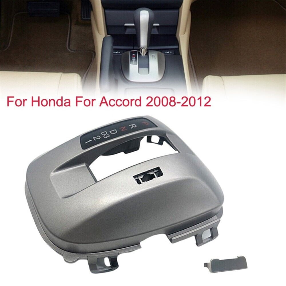Furulu Center Console Gear Shift Cover Trim & Shifter Lever Lock For Honda Accord 08-12