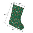 thumbnail image 5 of Christmas Stockings Gingerbread Man Pattern Green 3 Pack 14.8 Inch, 5 of 5