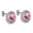 October Pink Tourmaline, variant on Birthstone Stud Earrings,Silver Plated Round Shape Birthstone Earrings Bridal Jewelry Birthday Gifts for Women