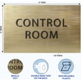 thumbnail image 2 of ADA CENTRAL SIGNS - 6" X4" Control Room Sign - ADA Compliant Tactile Graphics Grade 2 Braille Text Safety Wall Sign | Modern Utility Fire Emergency Sign for Malls, Offices, Businesses, and Apartments, 2 of 7