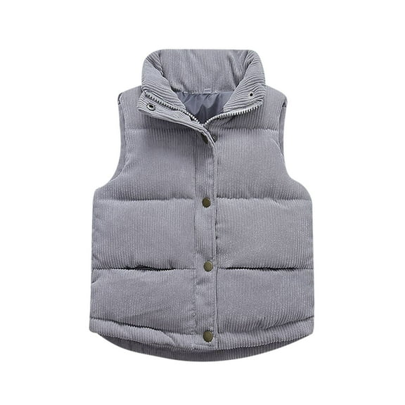 Xiulive Toddler Kids Baby Boys Girls Corduroy Vest Fuzzy Sleeveless Coat Outerwear Pockets Soft fashion
