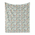 thumbnail image 1 of Marine Soft Flannel Fleece Throw Blanket, Underwater Elements Bubbles and Coral Reef, Cozy Plush for Indoor and Outdoor Use, 50" x 70", Multicolor, by Ambesonne, 1 of 5
