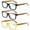 3 Pairs of Different Color, variant on 3 Pairs of Men Yellow Wood Grain Reading Glasses 2.00, Women Anti-blue light Spring Hinge Square Readers +2.00 Strength