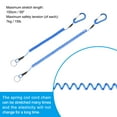 thumbnail image 3 of 6pcs Retractable Spring Coil Straps, 6" Spiral Lanyard Cord with Aluminium Clip and Key Ring, Blue, 3 of 6
