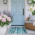thumbnail image 3 of Toyoso 2x3 Modern Abstract Area Rug, Coastal Ocean Wave Carpet, Soft Low Pile Non-Shedding Rug for Entryway, Kitchen, Hallway, Bedroom, Nautical Seascape Home Decor, Teal, 3 of 10