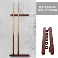 thumbnail image 3 of RENACLIPY 2Sets Dark Red Wall Mounted Billiard Cue Rack 6 Slot Wooden Pool Stick Storage, 3 of 6