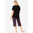 thumbnail image 2 of Dreams & Co. Plus Size 2-Piece Capri Cotton PJ Set, 2 of 6