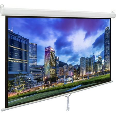 VIVO 80" Projector Screen, 80 inch Diagonal 16:9 Projection HD Manual Pull Down Matte White Home Theater VIVO (PS-M-080)