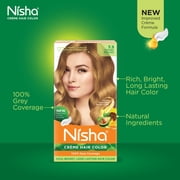 Nisha Creme Hair Color | Permanent Long Lasting Blonde Hair Dye Color Kit | Honey Blonde | 5.07 Oz