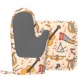 thumbnail image 2 of DouZhe Oven Mitts and Pot Holders Sets, Fun Music Instrument Guitar Prints Non-Slip Heat Resistant Kitchen Oven Silicone Glove, 2 of 7