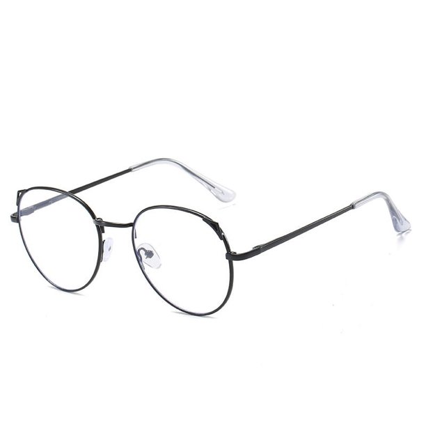 Gafas de miopía con forma de oreja de gato y espejo plano antiluz azul para mujer, estilo niña, bonitas gafas de miopía con forma de ojo de gato y espejo terminado