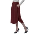 thumbnail image 3 of Moomaya Women Gathered Skirt w/ Pockets Elastic Waist Solid Flowy Summer Skirts, 3 of 6