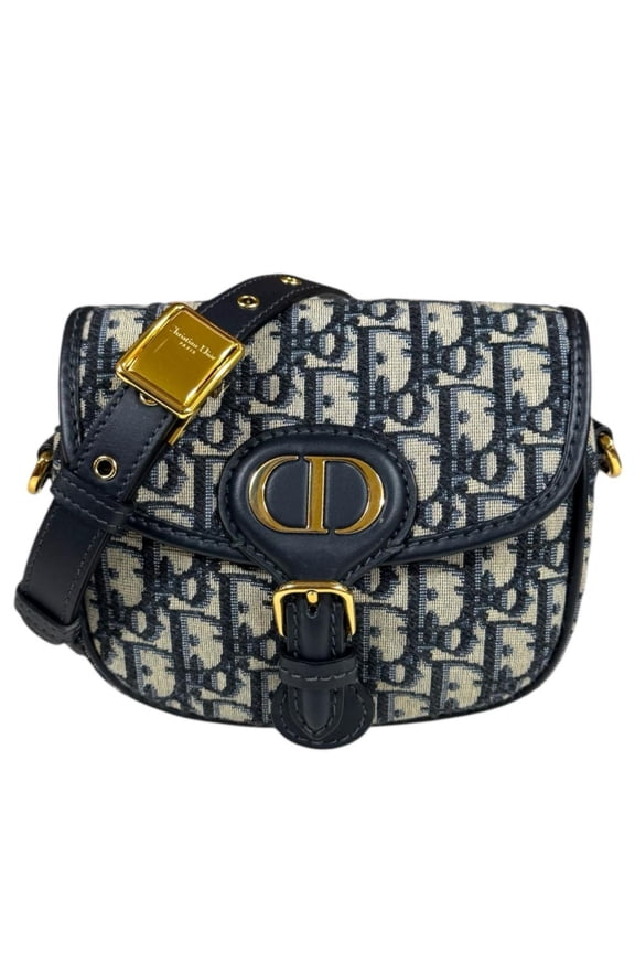 Pre-Owned Christian Dior Dior Bobby Oblique Shoulder Bag, Leather M9317UTZQ-M928, Navy, Women's