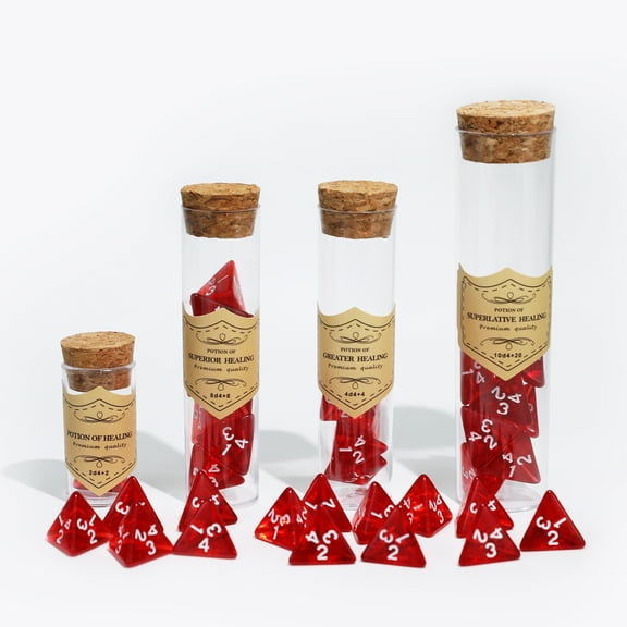 24PCS Polyhedral Dice for DND RPG MTG Table Games Dice Card Gaming Accessories with 4 Bottle