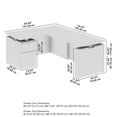thumbnail image 4 of Scranton & Co Engineered Wood 60W Standing L Desk with File Cabinet in Gray, 4 of 8