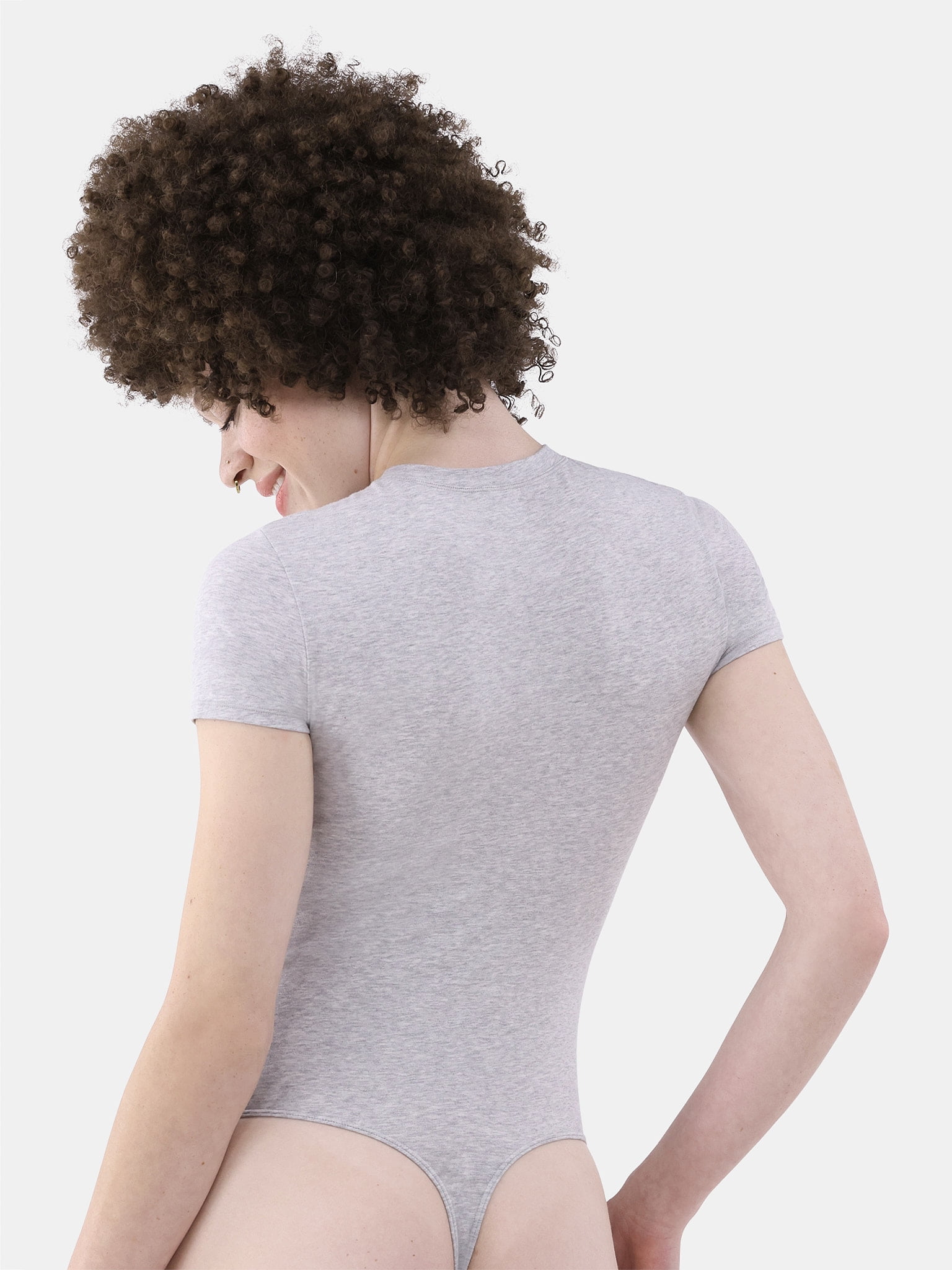 No Boundaries Cotton Stretch Jersey T-Shirt Bodysuit, Women’s XS-3XL