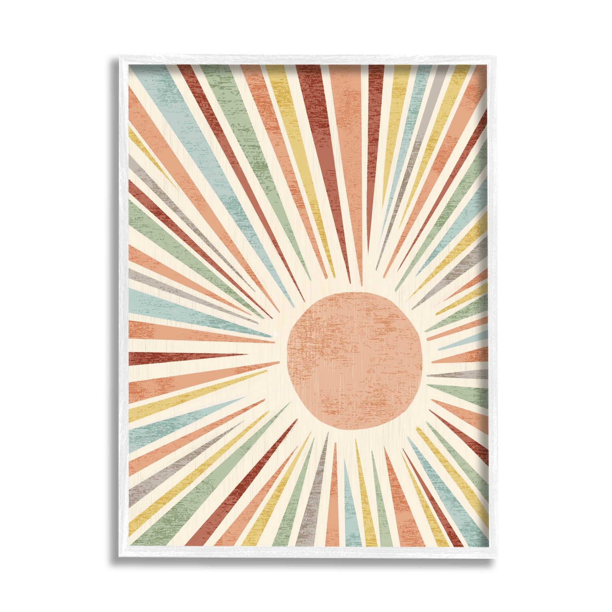 Stupell Industries Children's Bold Summer Sun Warm Tone Abstract Rays, 11 x 14, Design by Ziwei Li