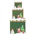 thumbnail image 5 of hiryomu 3Pcs Christmas Stackable Gift Boxes Xmas Tree Santa Snowman Nesting Box with Lids Holiday Party Supplies for Christmas Weddings Anniversaries, 5 of 8