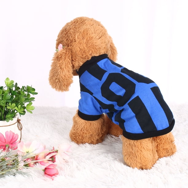 Camiseta para Mascotas Perro Pequeño Cachorro Ropa para Gato Mascota Chaleco Tops Disfraces Sudadera Azul M