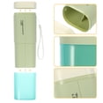 thumbnail image 4 of Large Capacity Toothbrush Case with Cup Traveling Toothbrush Holders PP PE Green Beige 7.87"x3.07"x2.28", 4 of 7