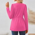 thumbnail image 3 of Long Sleeve Shirts for Women Lightweight Sweaters Fall Outfits Winter Clothing Casual Hot Pink XXL, 3 of 3