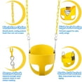 thumbnail image 4 of Celawork High Back Toddler Bucket Swing Seat with Coated Chains, Heavy Duty Kids Swing Seat Fully Assembled, Yellow, 4 of 7