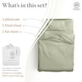 thumbnail image 7 of Threadmill Cotton Twin XL Sheet Set | 100% Cotton Sheets for Twin XL Size Bed | Damask Jacquard Sateen Twin XL Bed Sheets Set with 16” Deep Pocket | Soft Breathable 3 pc Cooling Sheet Set- Sage Green, 7 of 7