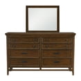 thumbnail image 3 of Zian Four Pc Queen Bedroom Set, Crown Molding, Classic Grains on Cherry Brown Wood, 3 of 5