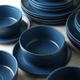 thumbnail image 7 of Earth & Clay Ion 24-Piece Dinnerware Set Stoneware, Blue, 7 of 7