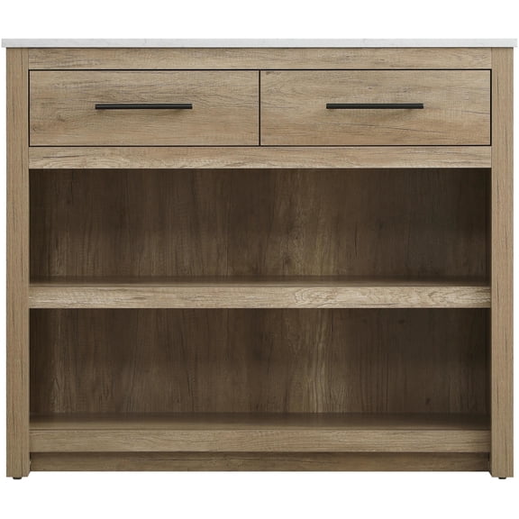 Elegant Kitchen and Bath 42 inch Kitchen Island in Natural Oak