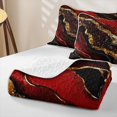 thumbnail image 4 of Erosebridal Black Gold Red Twin Quilt Set, Abstract Marble Twin Coverlet Set, 2pcs 1 Bedspread and 1 Pillowcase, 4 of 7