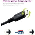 thumbnail image 4 of PHILIPS USB-C to USB-C Charging Cable, 6 Ft Long Cord, 60W, USB-If Certified, Compatible W/iPad Pro, MacBook Pro, Samsung Galaxy S21/S10/S9/S8/Plus, Google Pixel 5/C/3/2/XL, Black, DLC4106C/37, 4 of 7