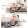 thumbnail image 3 of Youfenhome 100L Large Storage Bags, 3 Pack Clothes Storage Bag, Foldable Closet Organizers Storage Containers with ReinforcedHandleThick Fabric for Comforters, Clothing, Blanket, Pillows, 3 of 7