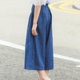 thumbnail image 5 of DPOIS Girls Casual Wide Leg Denim Trousers Pants High Waist Jeans, 5 of 6