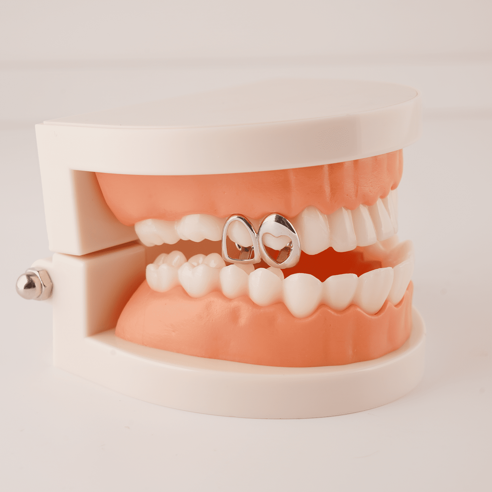 4PCS Gold & Silver Hip Hop Grillz Set, Iced-Out Design with Cubic Zirconia, Removable Party Rapper Teeth Jewelry for Men and Women