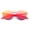 Orange Red, variant on Newbee Fashion - One Piece Oversized Rimless Sunglasses Transparent Clear Candy Color Cateye Sunglasses