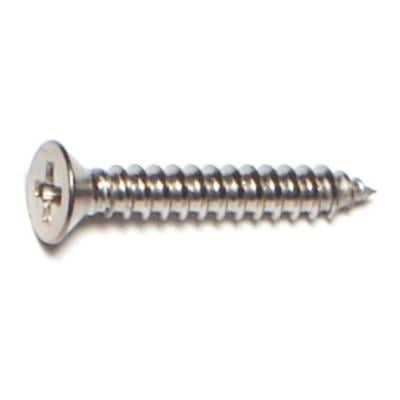 

#4 x 3/4 18-8 Stainless Steel Phillips Flat Head Sheet Metal Screws SMSFSS-130