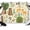 Green Beige, variant on 7x5ft Photo Backdrop, Forest Animals Soft Polyester Backdrop Curtains Photography Backdrops, Cartoon Cute Sika Deer Bears Botanical Brushed Background for Photoshoots Studio Video Portrait Parties