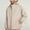 Beige, variant on Mens Lightweight Button Waterproof Hooded softshell Zip-Up Windbreaker Jackets for Men Coats for Outdoor Casual Travel Plus Size